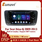 Eunavi Android 10 автомобиль радио GPS для Seat Ibiza 6j 2009 2010 2012 2013 головное устройство мультимедийный видеоплеер 7 дюймов Экран 2 Дина DVD