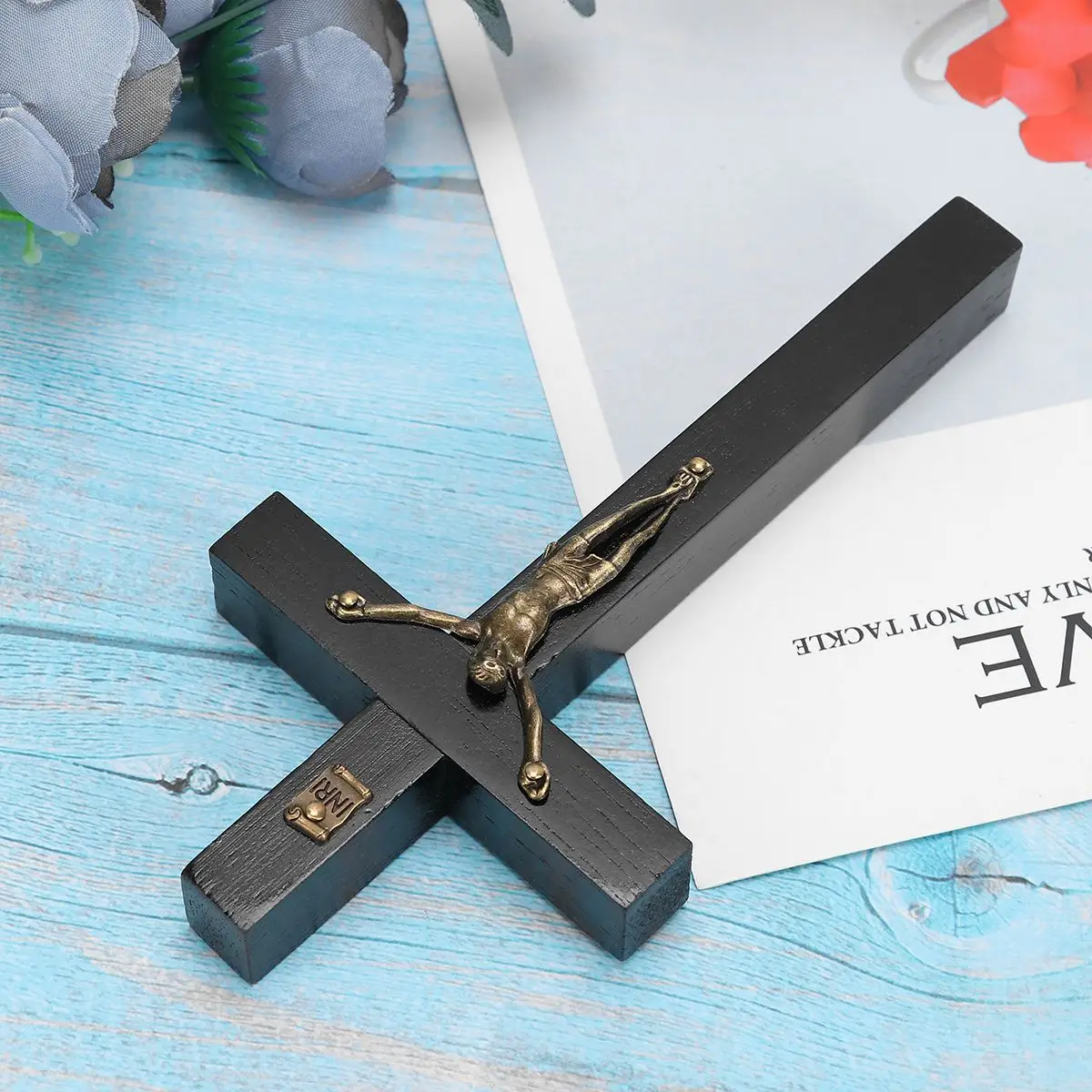 1 шт. Soild деревянный крест из цинкового сплава цинковый сплав Иисус католический