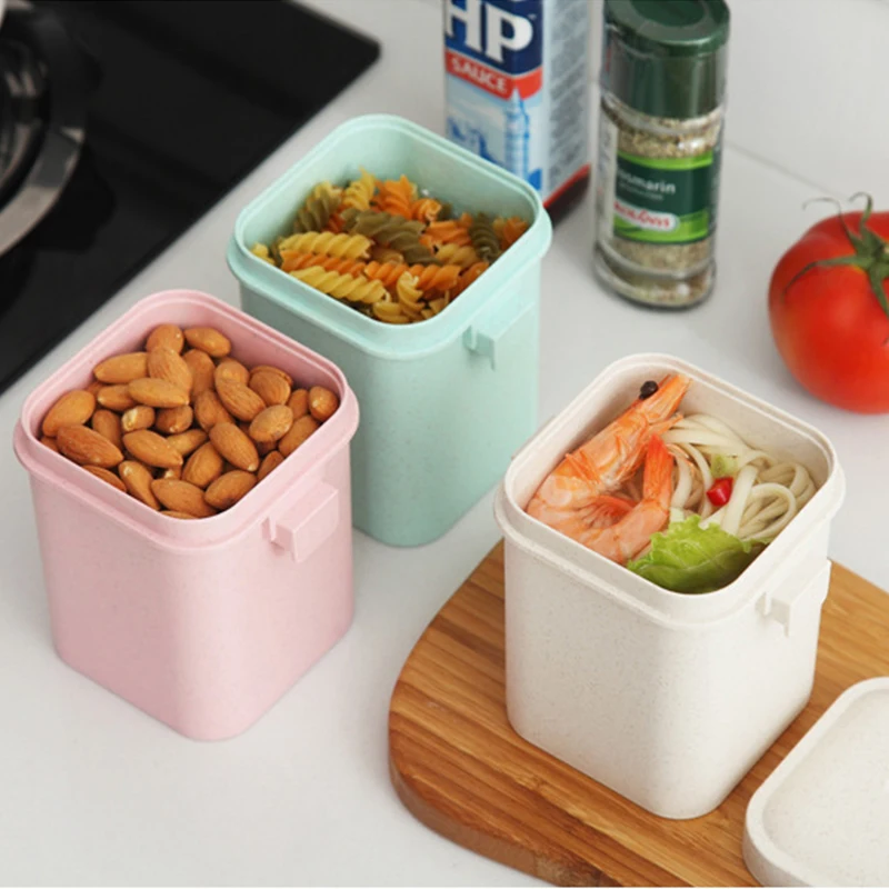 3 слоя портативный здоровый материал Ланч бокс из пшеничной соломы Bento коробки