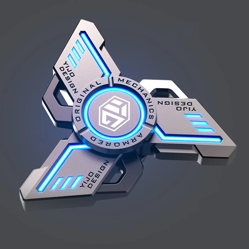 Spinner giratorio luminoso de mano para adultos, juguete de aleaci&oacute;n de Metal, rodamiento silencioso R188, giroscopio noctilucente para alivio del estr&eacute;s-0