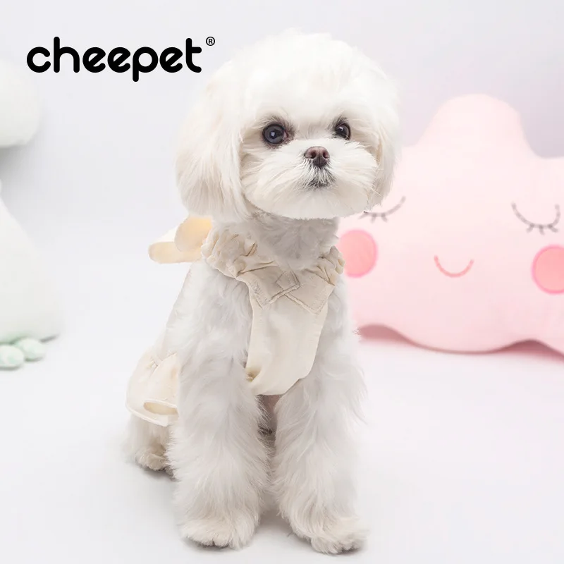 Кружевное платье принцессы для собак Одежда домашних животных Весенняя Юбка