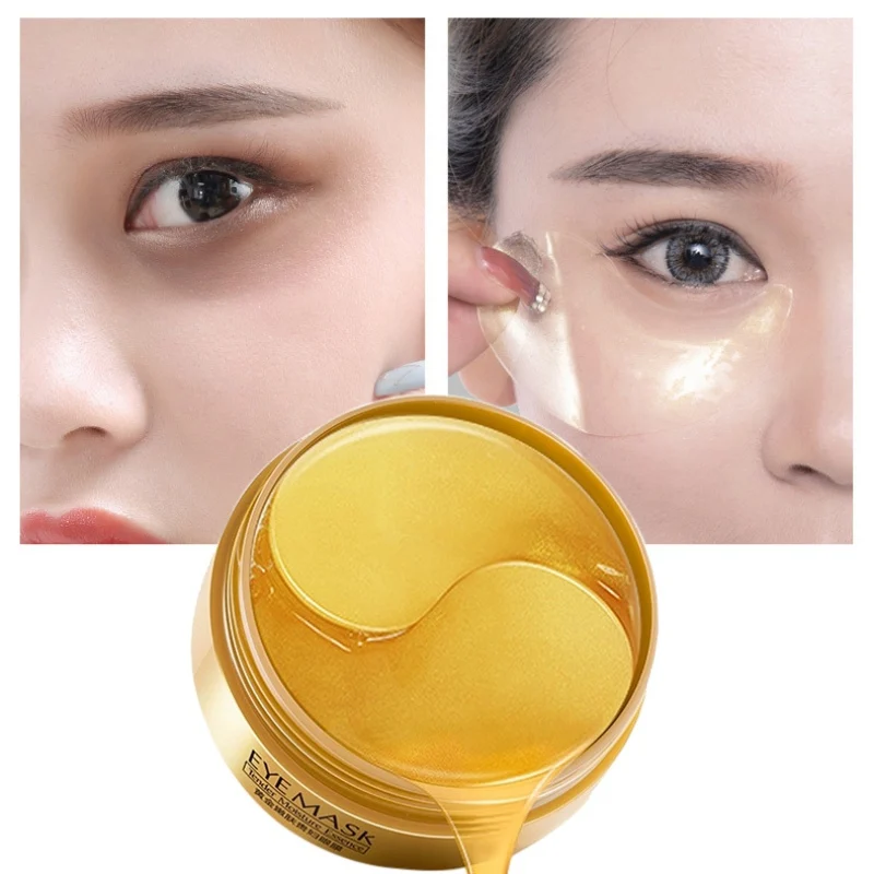 

60pcs Sleep Mask Gold Collagen Eye Mask Essence Remove Dark Circles Whitening Firming Moisturizing Eye Patches Eyes Skin Care