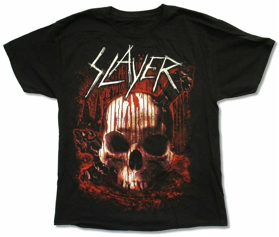Черная футболка Slayer World Tour 2012 новая классическая модная футболка|Мужские
