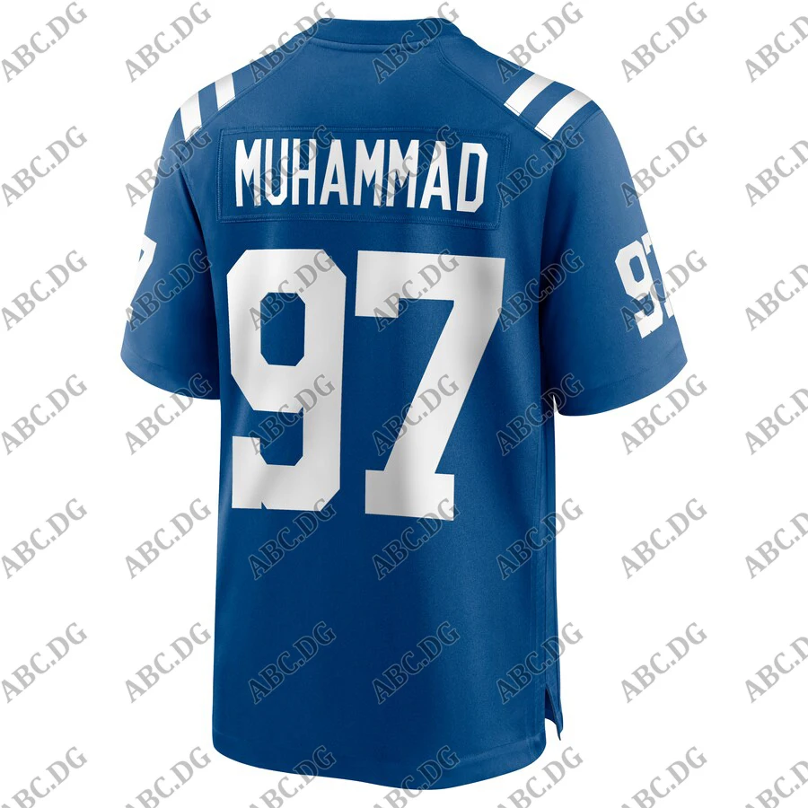 

Customized Stitch American Football Jersey Men Women Kid Youth Indianapolis Al-Quadin Muhammad Royal Game Jersey