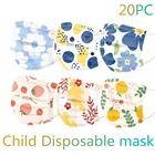 Маски Детские трехслойные из нетканого материала с мультяшным рисунком, 20 шт.