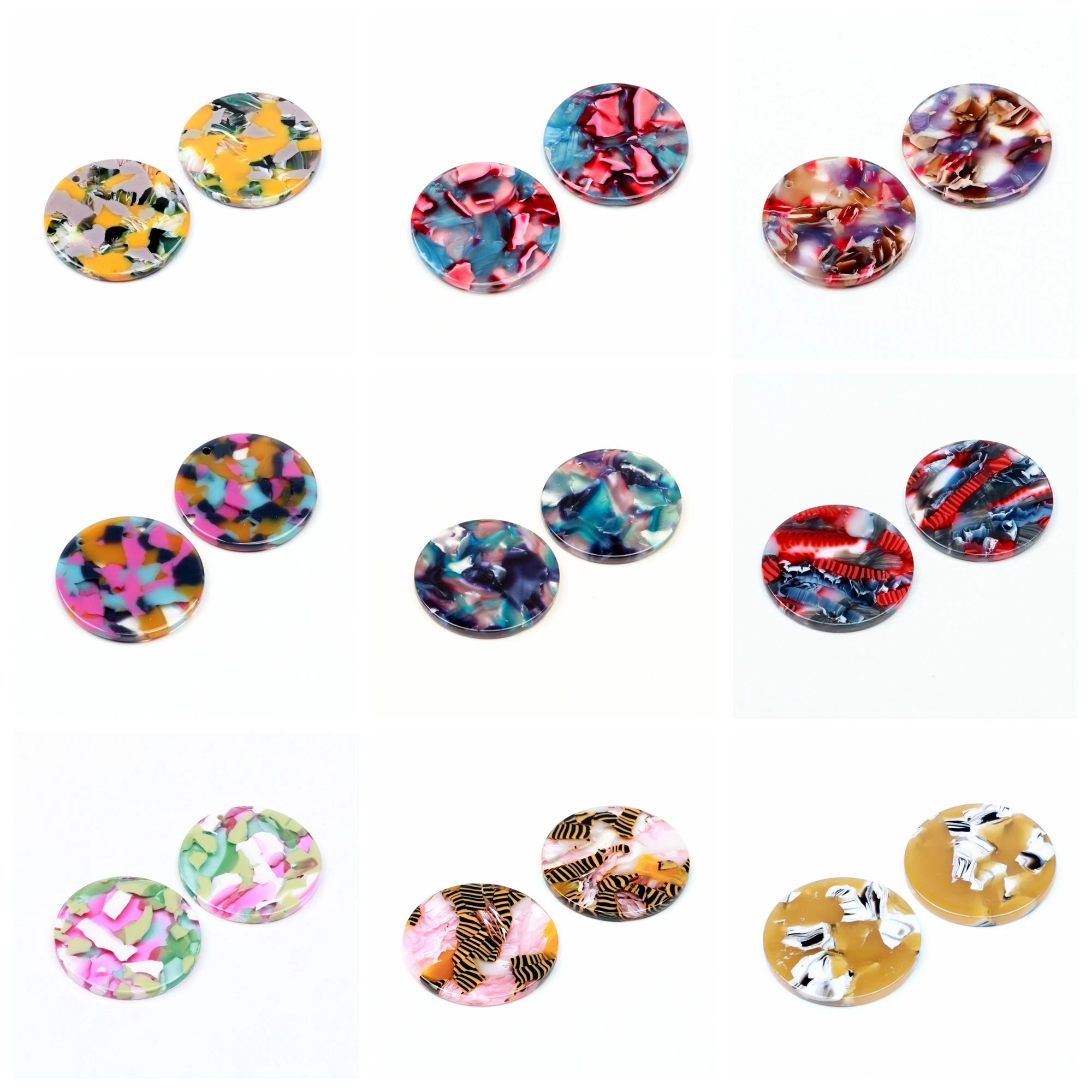 Бусины в виде ракушек ацетатные акриловые подвески для сережек круглые форме