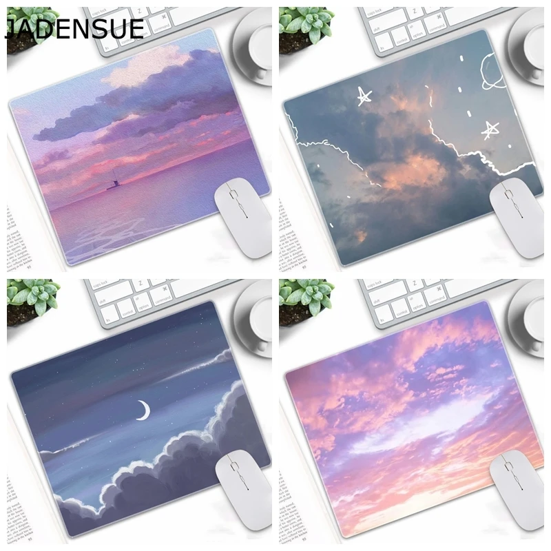 

Scenery Laptop Mouse Mat Non-slip Mouse Pad Dream Forest Lake Computer Deskpad Office Keyboard Pad Table Desk Mats 30x25cm