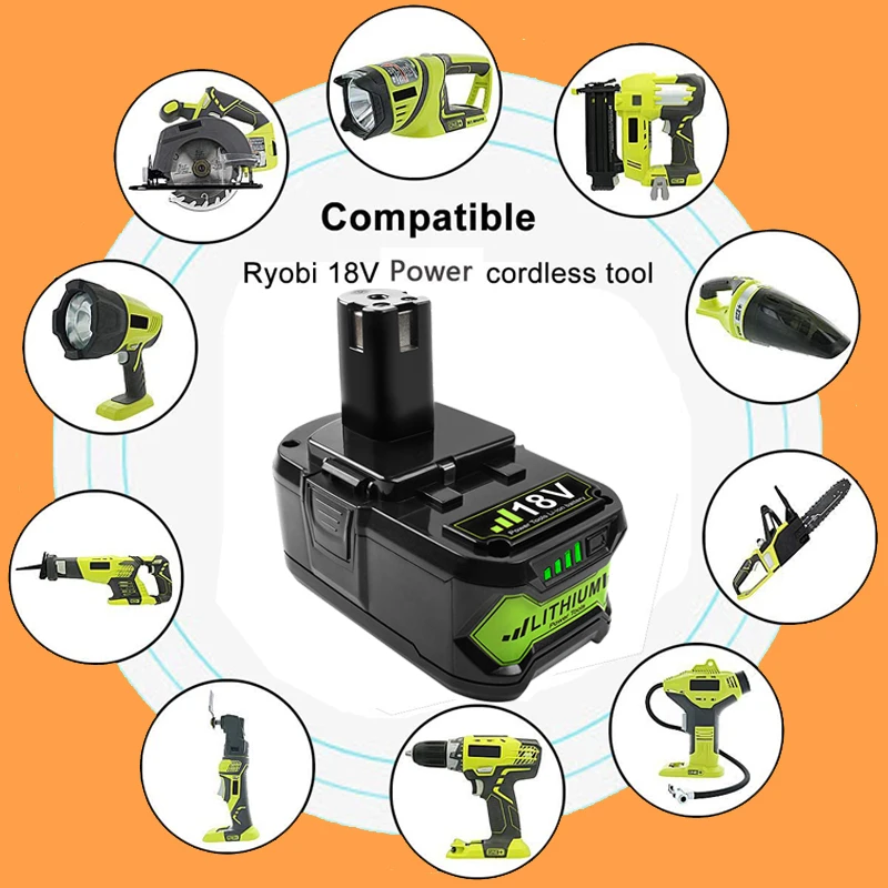 6 0 Ач 18 в сменная батарея для Ryobi В литиевая P108 P102 P103 P104 P105 P109 + беспроводной