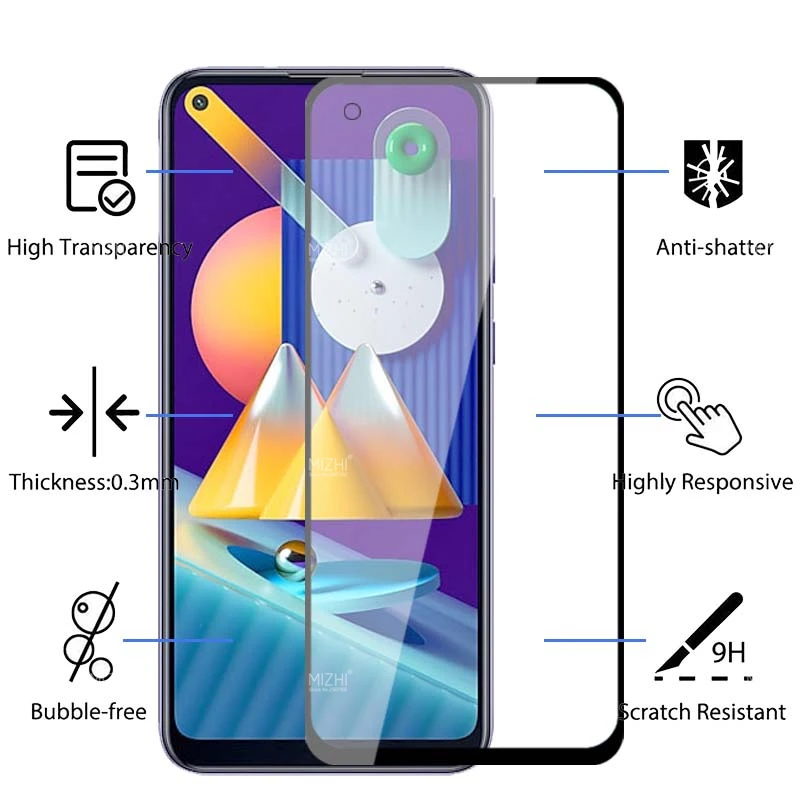 Защитное стекло 2 в 1 для камеры samsung galaxy M11 M 11 sumsung sm-M115f защитные очки пленка 6