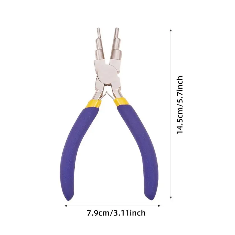 

Random 6 in 1 Wire Wrapper Looping Forming Jewelry Plier 6-Steps Multi Size Barrels Pliers Bail Jewelry Making Colors at Random