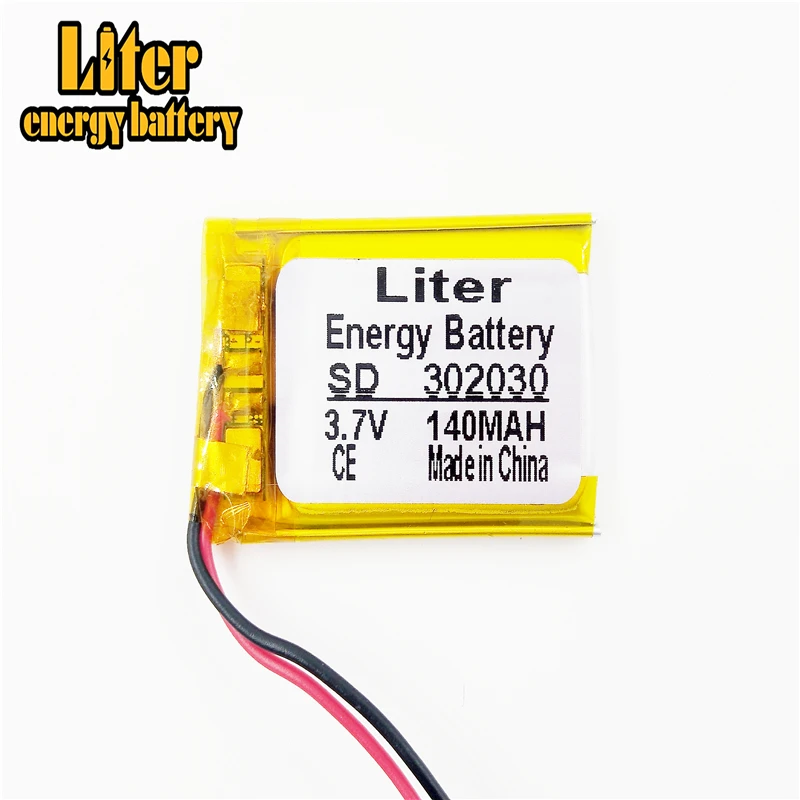 (10 шт./лот) полимерная литий-ионная батарея 140mah 3 7 V 302030 032030 Rohs Msds сертификация