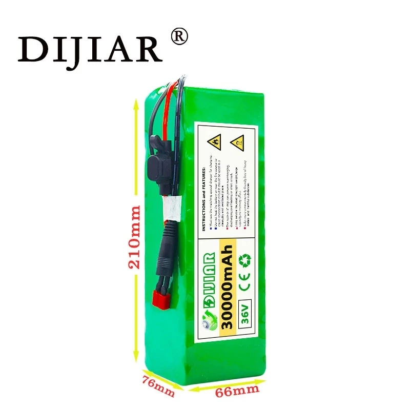 Аккумуляторная батарея для электромобиля DiJiar 36 В 30 Ач 10S4P 18650 500 Вт мощный мотоцикл