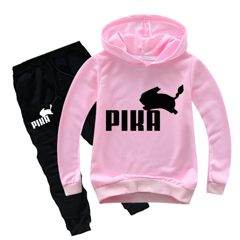 От 2 до 16 лет с рисунком из аниме Покемон го детские спортивные комплекты Пикачу