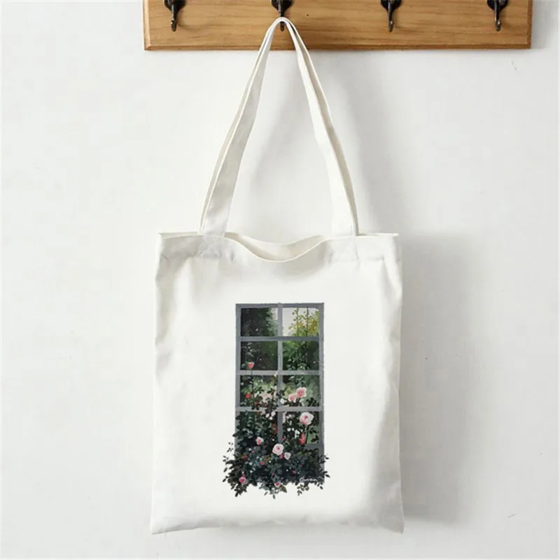 

Повседневная женская сумка с принтом 2021, вместительная новая Ретро сумка для покупок в стиле Харадзюку, женский рюкзак с забавным мультяшны...