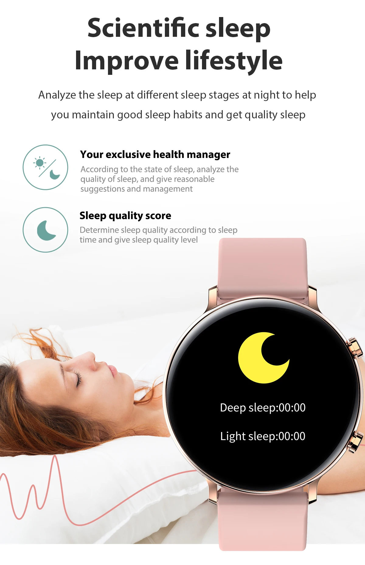 

LEMFO GW33 Smart Watch Women Bluetooth Call IPS Full Touch HD Screen ECG+PPG Monitor Blood Pressure Blood Oxygen for Android IOS