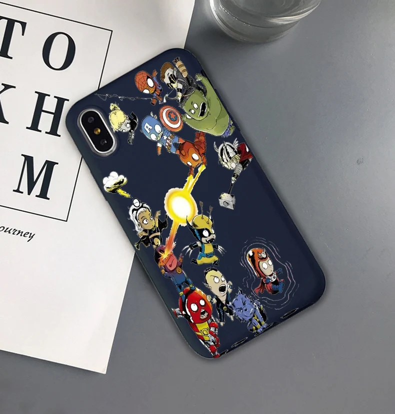 Крутой мягкий матовый чехол из ТПУ с изображением Мстителей Марвел Капитана