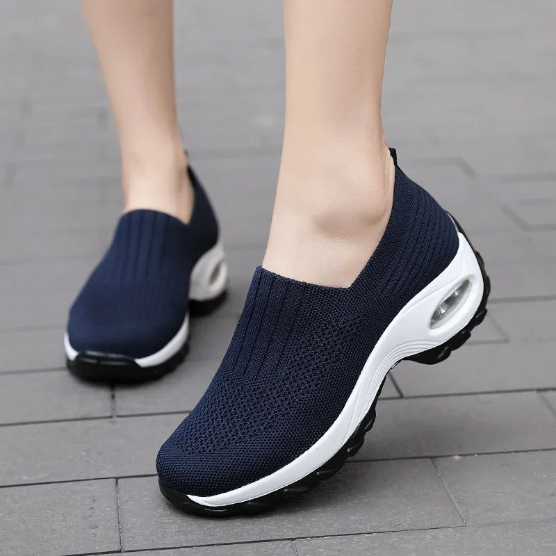 Luxury 2022 New Women Shoes Stretch Fabric Zapatos De Mujer Breathable Flat Platform Women Shoes Casual Lady Shoes Woman