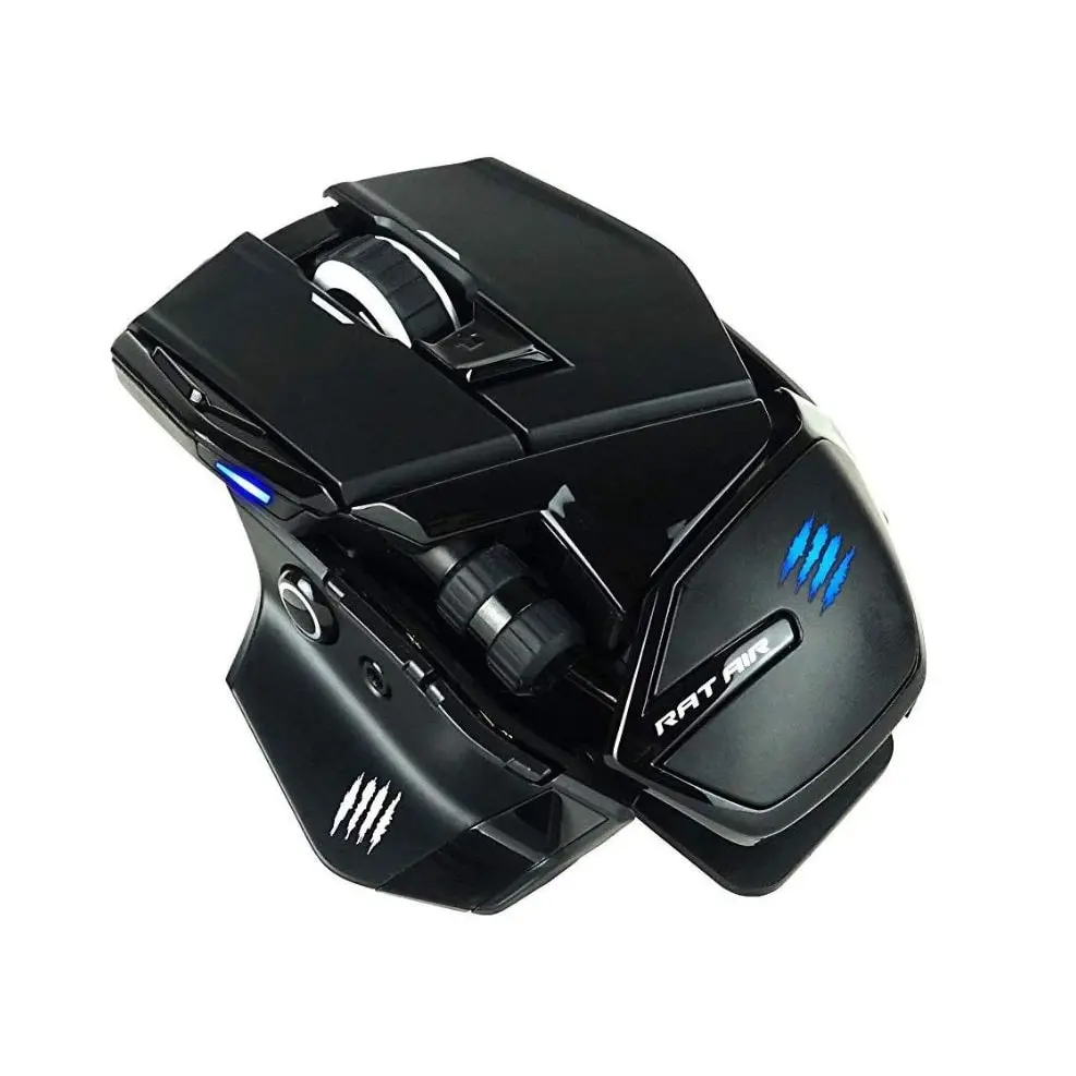 Набор игровая мышь + коврик Mad Catz R.A.T. AIR чёрные (Ионистор 2.4 гГц USB PMW3360 Omron 10