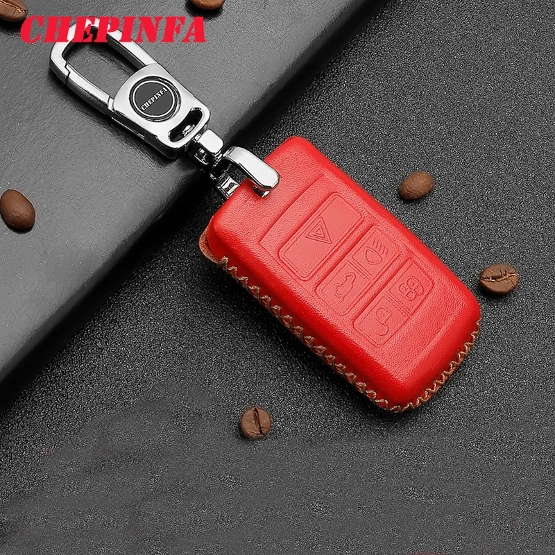 Кожаный чехол для автомобильного ключа Land Rover A9 Range Sport Evoque Freelander 2 Jaguar XE XJ XJL XF C-X16 V12