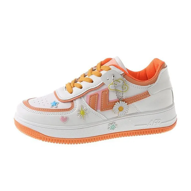 

Spring New Women's Casual Shoes Large Size White Shoes Student Fashion Colorblock Board Shoes Thick Bottom