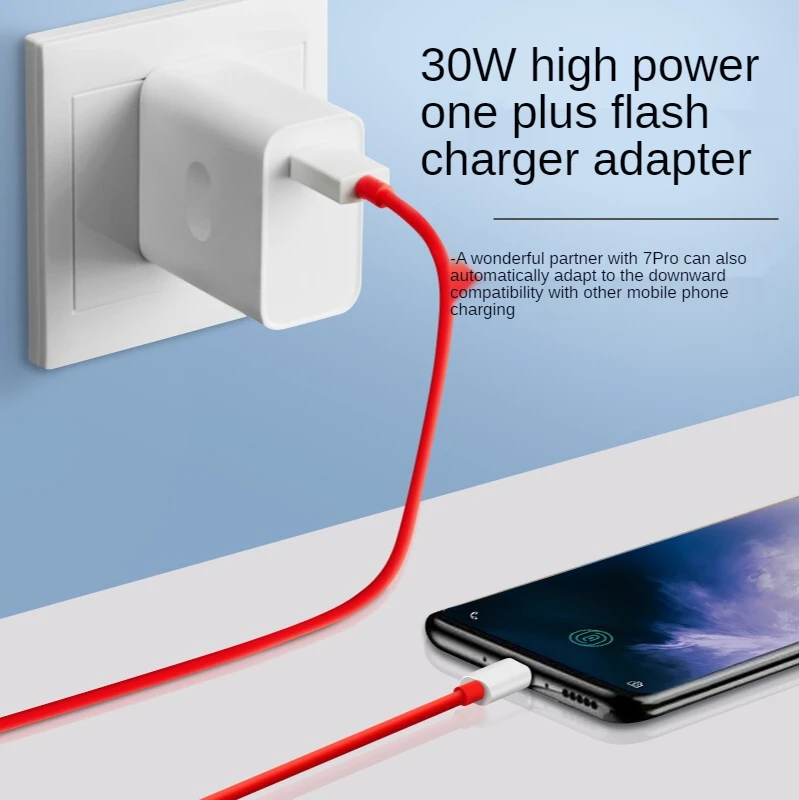 Зарядное устройство для Oneplus Warp Dash с американской вилкой 30 Вт сетевое зарядное