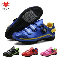 mtb mountain bicycle men women mountainbike synthetic rubber breathable waterproof lockless cycling shoes red black blue pink