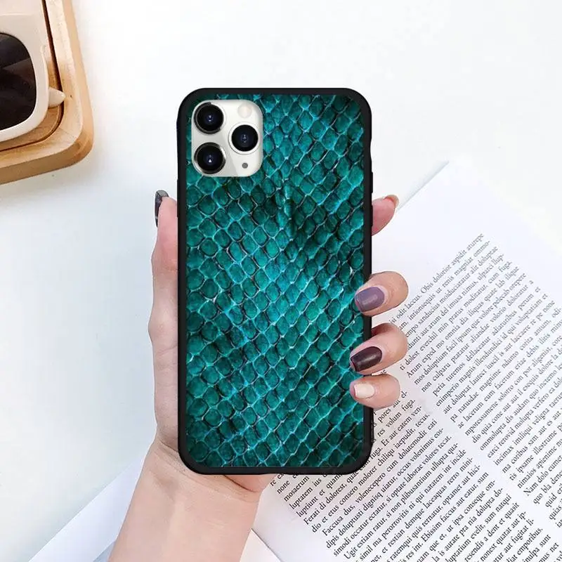 

Snake Skin pattern Phone Case for iPhone 11 12 pro XS MAX 8 7 6 6S Plus X 5S SE 2020 XR Luxury brand shell funda coque