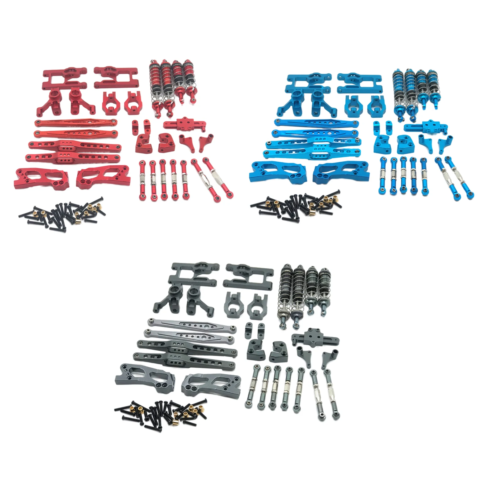 

28pcs 1/12 RC Front Shock Absorber Damper Link Rod Linkages Steering Cups Replacement Parts for Wltoys 12428 12423 FY 01 02 03