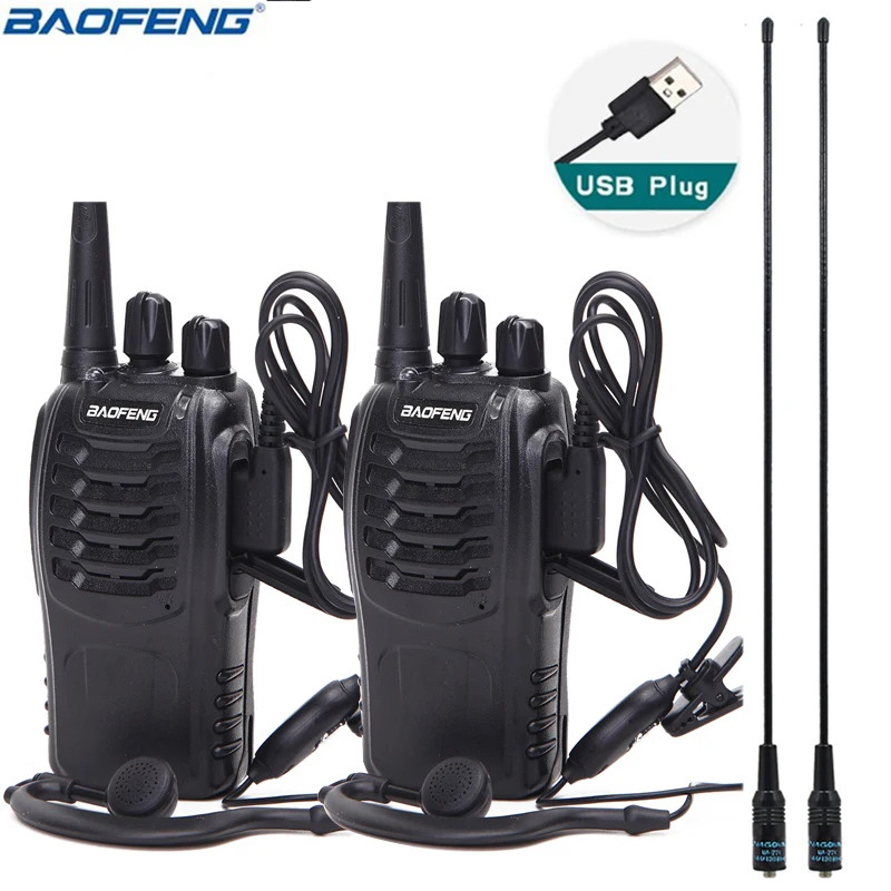 2 шт Baofeng BF-888S мини иди и болтай Walkie Talkie “иди и Портативный радио CB радио BF888s 16CH UHF Comunicador передатчик трансивера