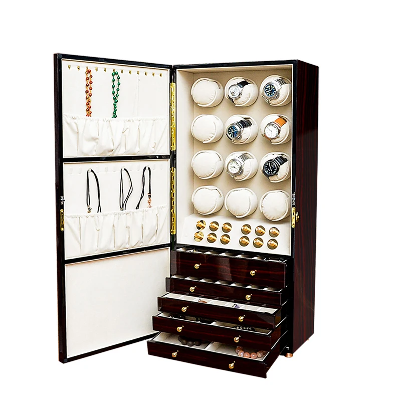 Шкаф для намотки часов 12 автоматических дисплей Хранения Драгоценностей