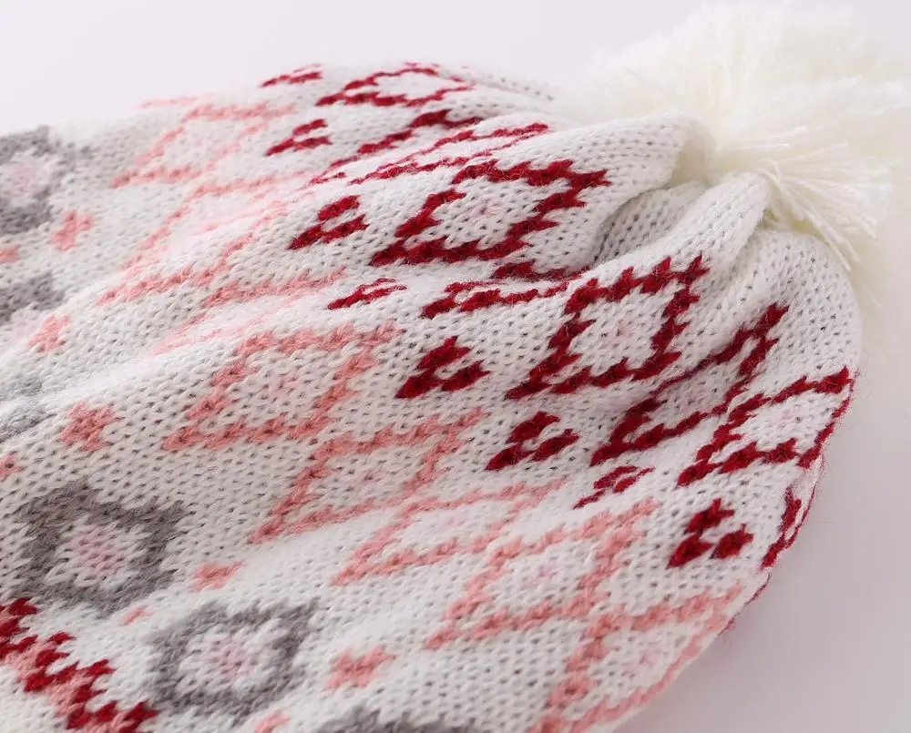 Новинка милая теплая зимняя шапка с черепом для маленьких девочек флисовая