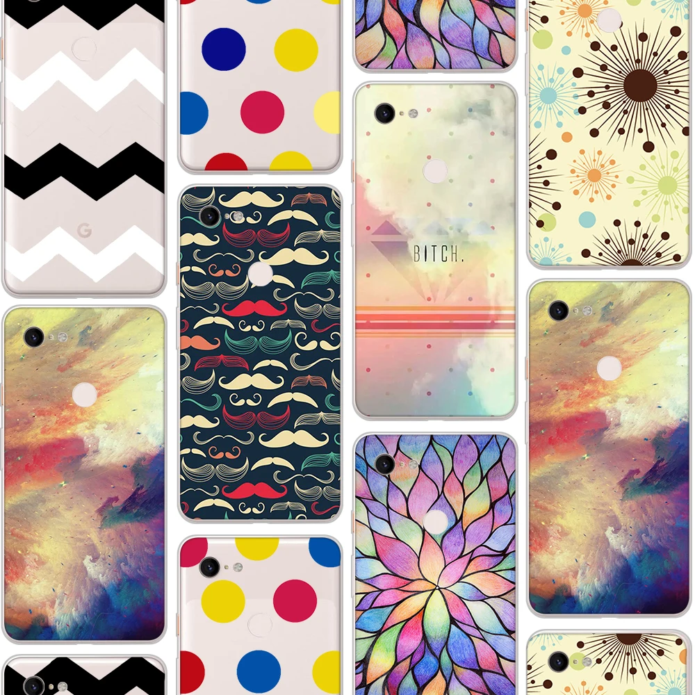 

ciciber Fashion draw pattern Case for Google Pixel 4 3 XL Soft Silicone TPU for Google Pixel 2 3a XL Funda Coque Cover Capa Cute