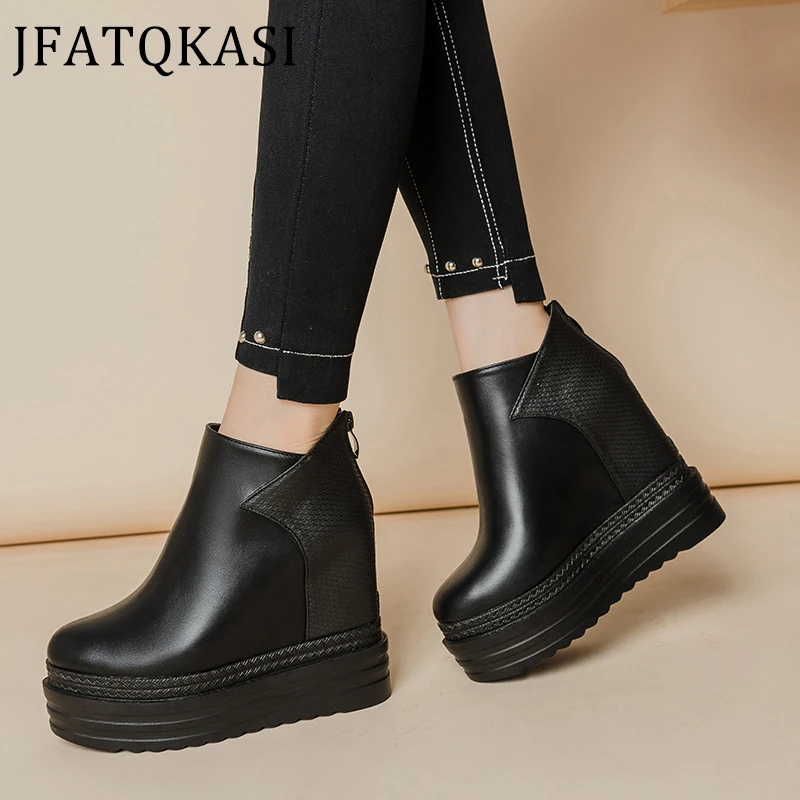 Женские ботинки на платформе женские кожаные ботильоны в стиле пэчворк женская