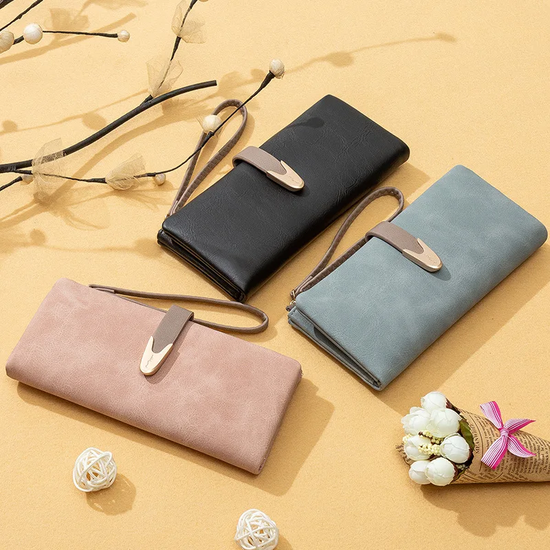 2020 Women Wallets Fashion Long Leather Female Clutch Purse Money Bag Zipper Wristlet Luxury Brand Ladies Big Wallet For | Багаж и сумки