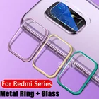 Защитный чехол для камеры Redmi Note 9S 9 Pro Max, металлическое кольцо + пленка из закаленного стекла, полное покрытие объектива