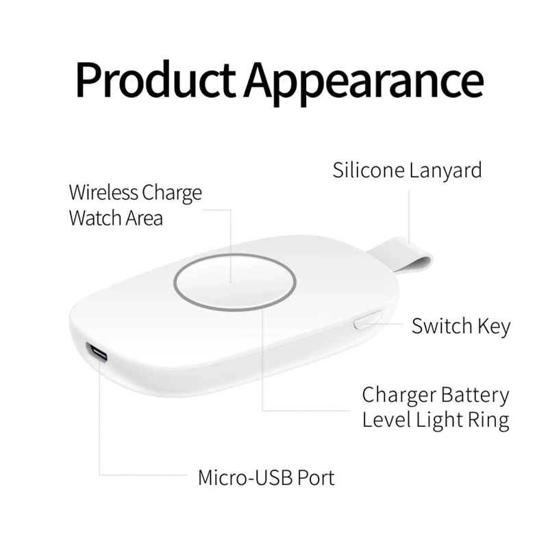 Беспроводное зарядное устройство USB для Apple Watch Series 5 1000 мАч 4/3/2/1 iWatch 2020 |