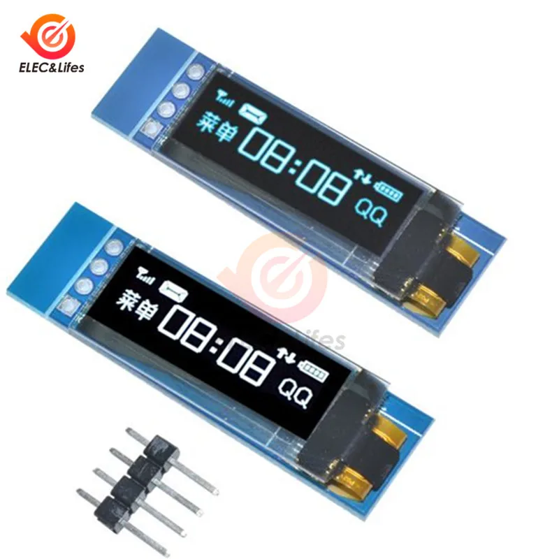 0 91 &quot128x32 белый/синий OLED ЖК дисплей DIY модуль IIC I2C интерфейс SSD1306 Драйвер IC DC 3 В 5
