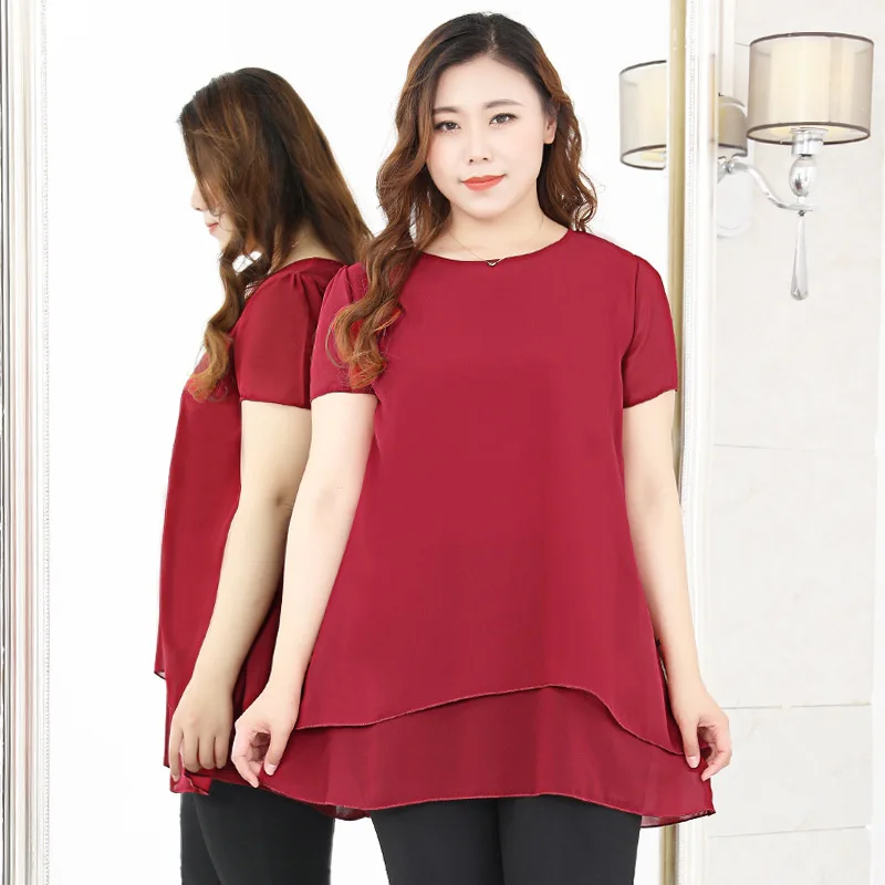 Женские летние рубашки с коротким рукавом размера плюс 10XL 9XL 8XL 4XL Российские