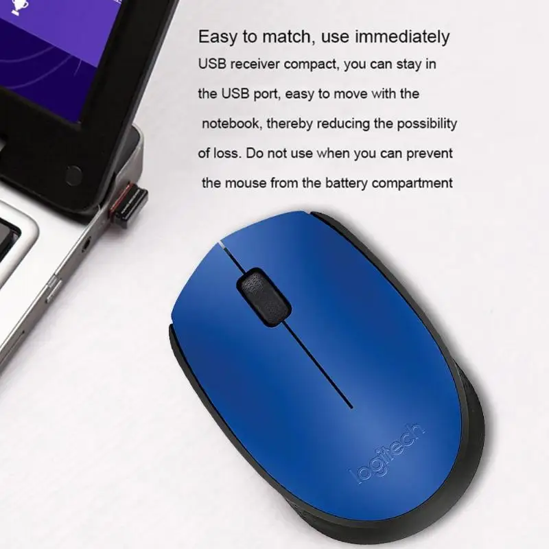 Беспроводная мышь logitech M170 2,4 ГГц 1000 dpi USB оптическая мышь с нано-приемником для ПК и ноутбука для дома и офиса с использованием компьютерных мышей