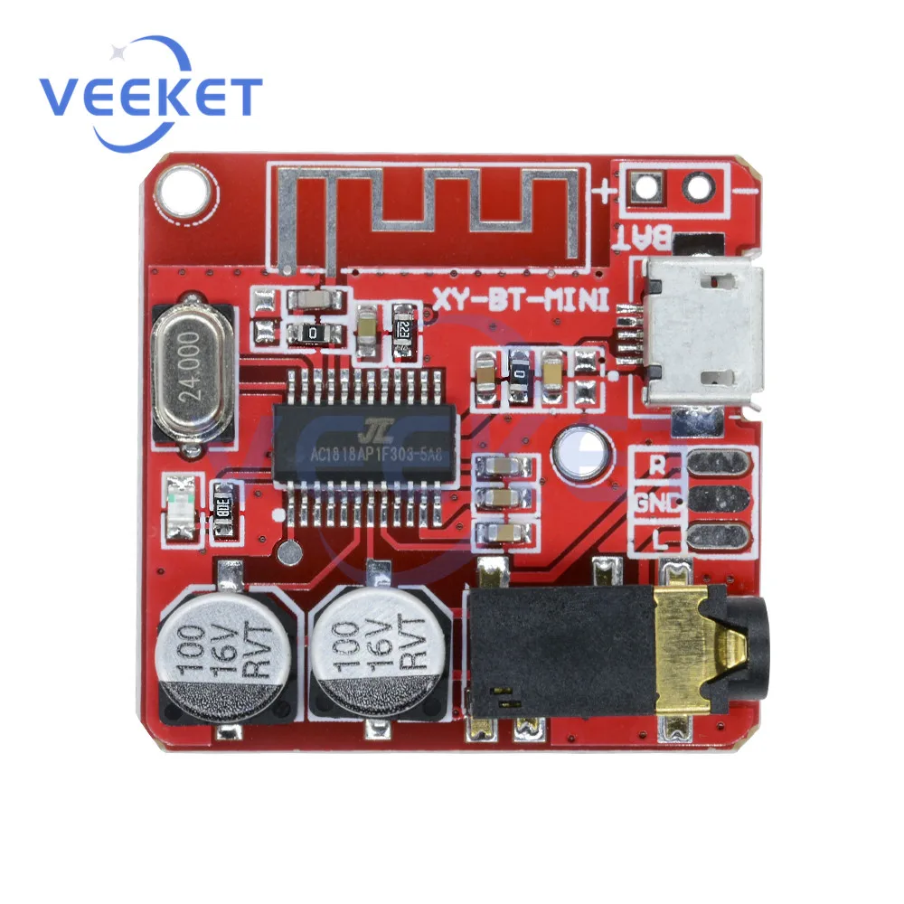 

Bluetooth Audio Receiver Board 3.7-5V XY-BT-Mini Bluetooth MP3 Decoder Power Amplifier Board MP3 Wireless Stereo Music Module