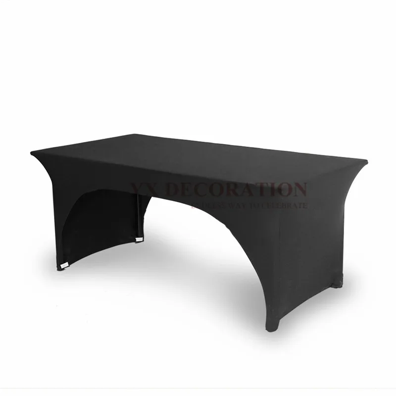Cheap Price Two Side Open Stretch Spandex Table Cover Rectangle Lycra Home Kitchen Dining Linen Cloth Wedding Tablecloth | Дом и сад