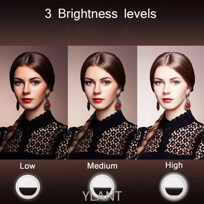 new selfie ring mobile phone clip lens light lamp swt led bulbs emergency dry battery for photo camera well smartphone beauty free global shipping