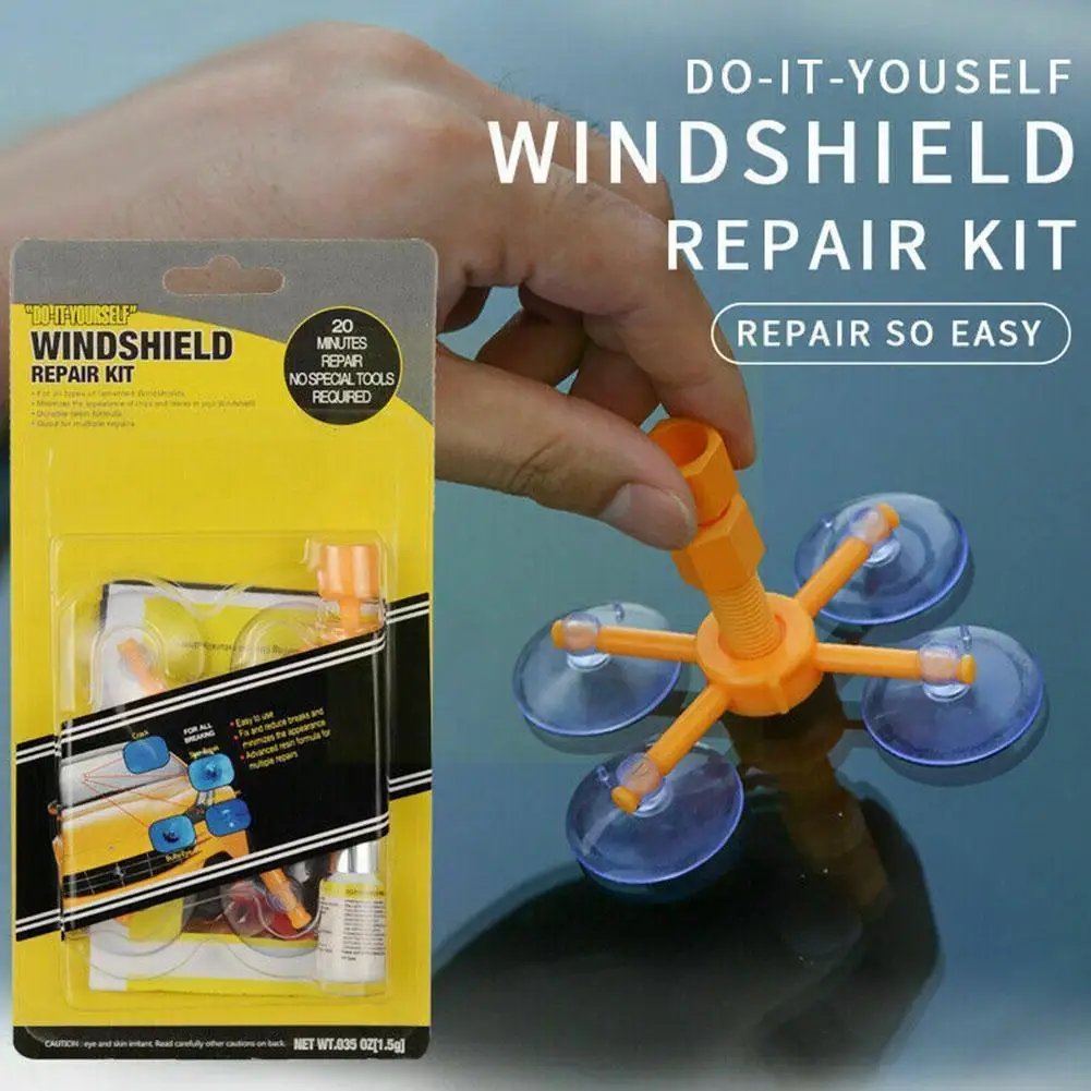 

Car Styling Windshield Repair Kit Car Window Glass Polishing Crack Window Scratch DIY Resin V4B8 Hot Scre Sealer Kit Repair M4Q6