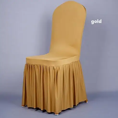 

Chair skirt cover Wedding Banquet Chair Protector Slipcover Decor Pleated Skirt Style Chair Covers Elastic Spandex High Quality