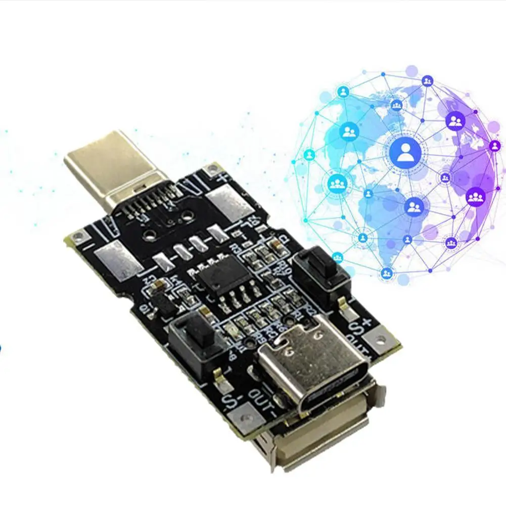 

Boost Trigger Motherboard TYPE-C Fast Charge QC2.0/3.0 Decoy Module Boost Trigger Motherboard 9v12v20v Adjustable Power Supply