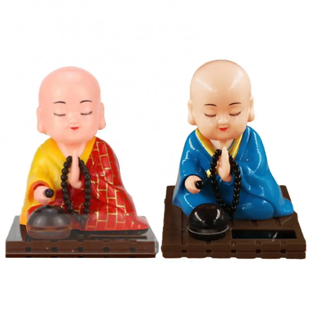 

Solar Powered Shaking Head Monk Toy Home Office Desk Car Ornament Crafts Gift