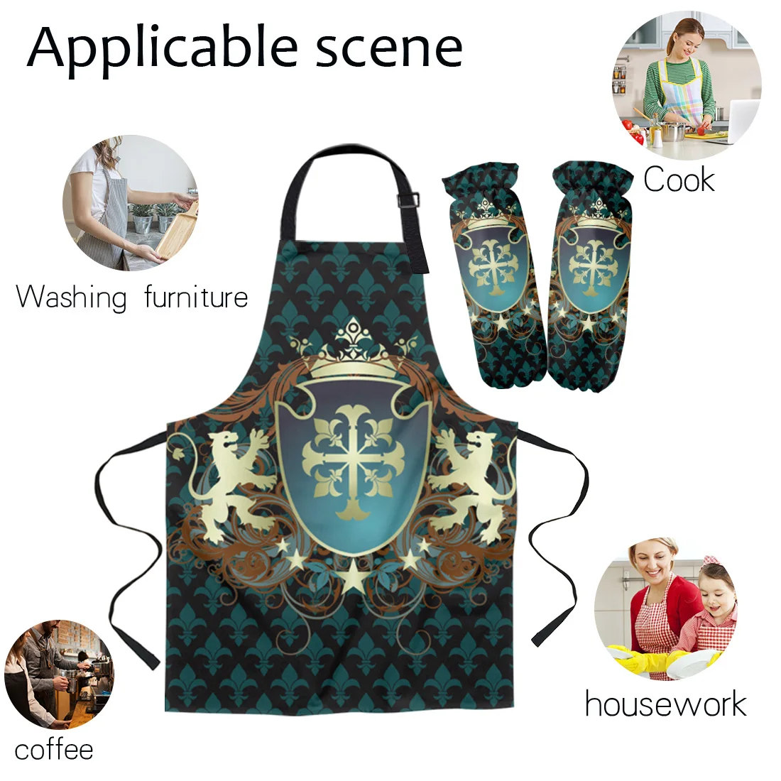 Набор фартуков щит льва кухонный нагрудник рукавицы для приготовления пищи