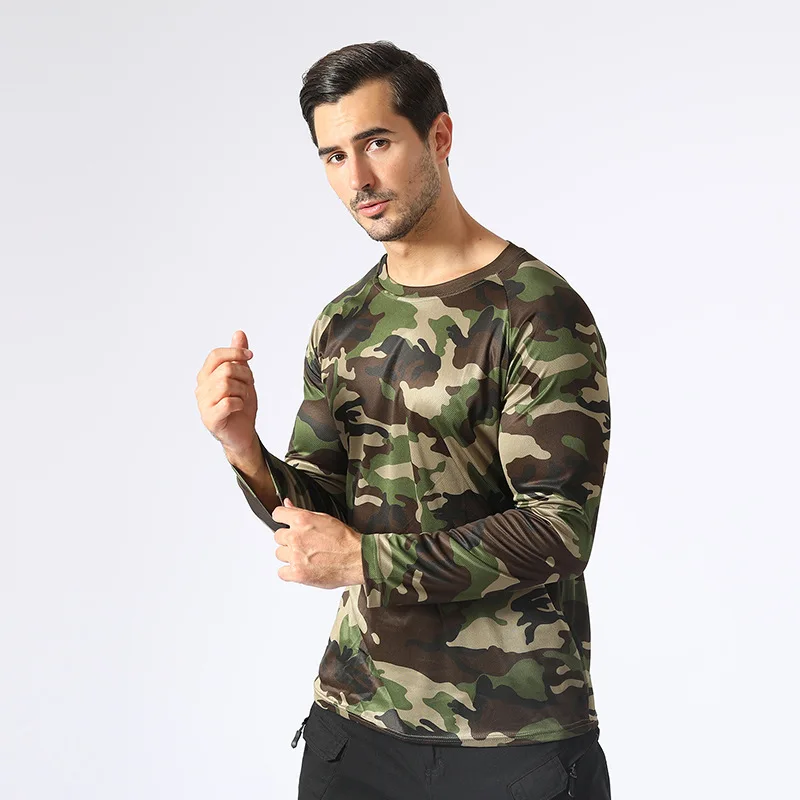 Новинка 2021 тактическая камуфляжная футболка в стиле милитари мужская униформа