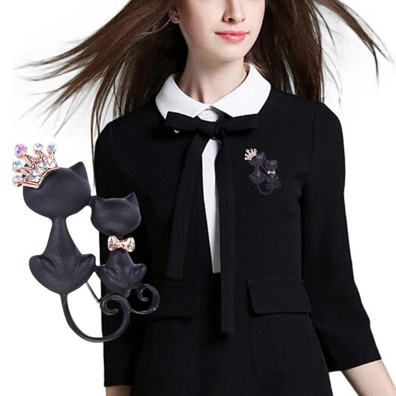 Женская/Детская Брошь в виде кошек на ветке|Броши| |