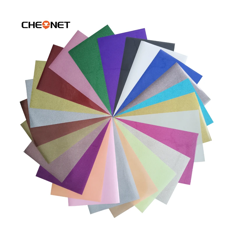 

Free Shipping 1 Sheet 30cmx61cm Glitter Heat Transfer Vinyl Cutting Plotter HTV Iron On Film DIY
